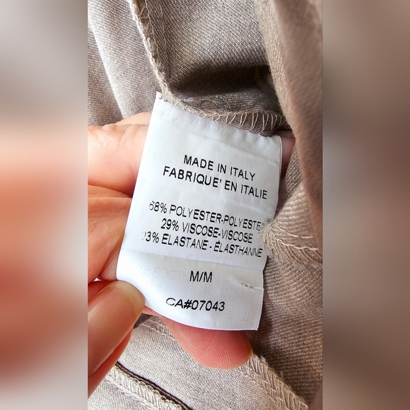 Via Bovio Italy Wide Leg Pants Trusers Side  Pockets Grey Brown Viscose size M - Picture 7 of 9